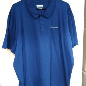 NWOT men's Columbia Polo shirt, blue xxl